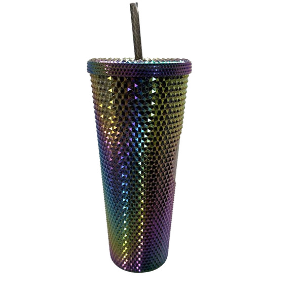 NWT STARBUCKS Limited Edition Studded Rainbow Iridescent Tumbler Fall 2023 - Picture 3 of 7